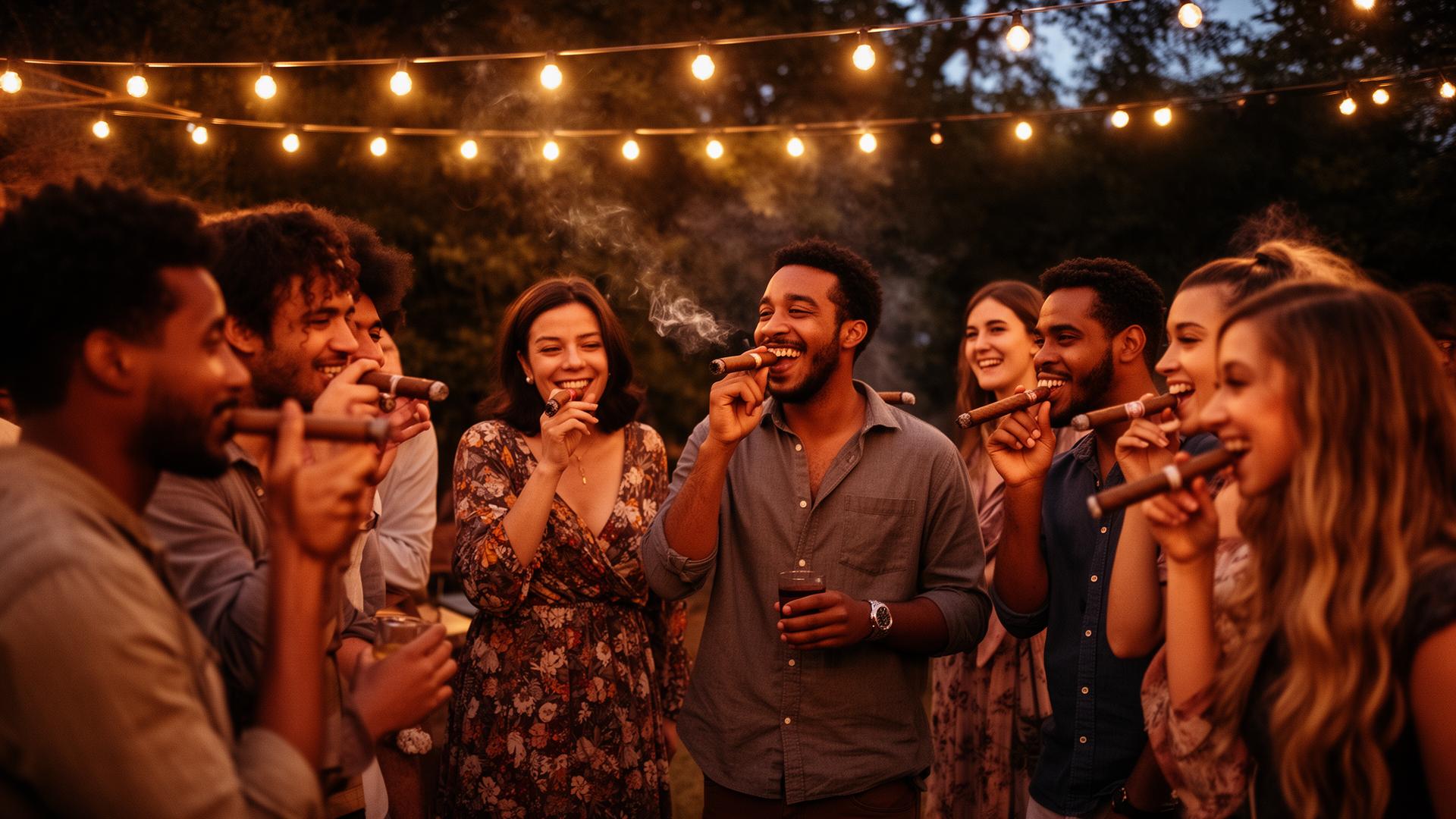MCL members enjoying cigars together